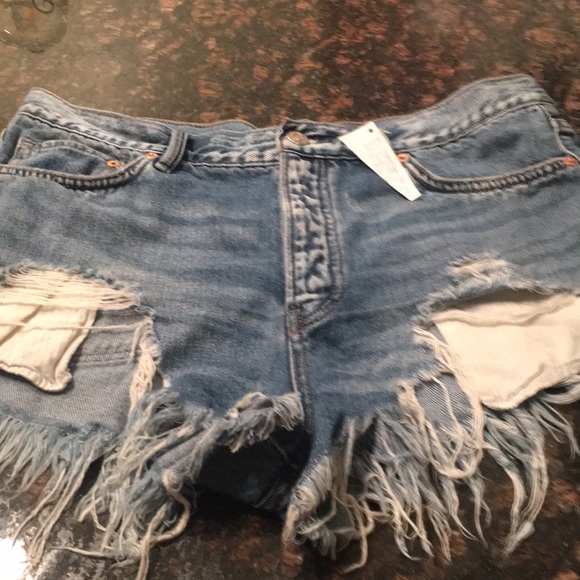 Free People Pants - Free People Super Factory Frayed Shorts